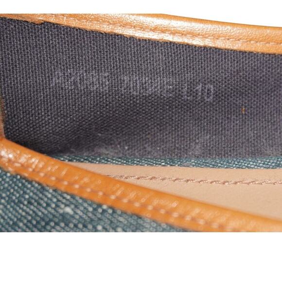 Coach Denim Espadrille Ballet Flats Women’s 10 Blue Tan Logo Bow Casual Shoes - Picture 9 of 9